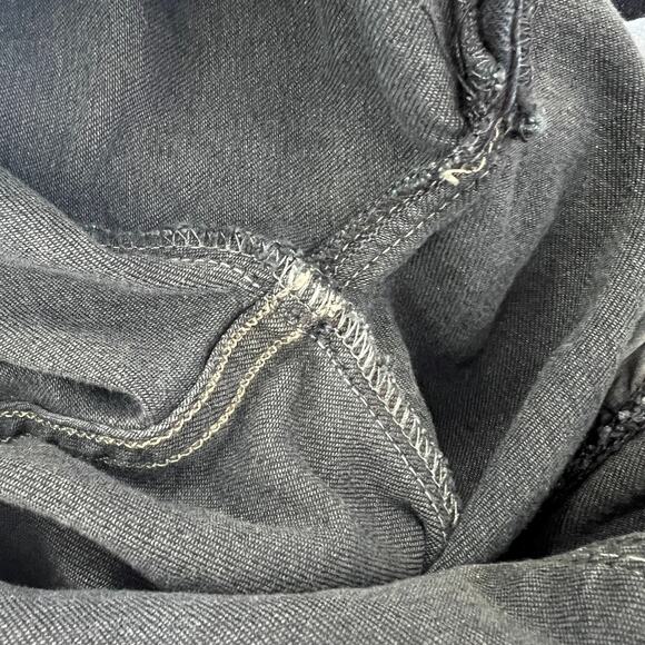 Mother High Waisted Looker Ankle Fray Jeans Dark Blue Wash Women's Size 28 Crop - Picture 9 of 14